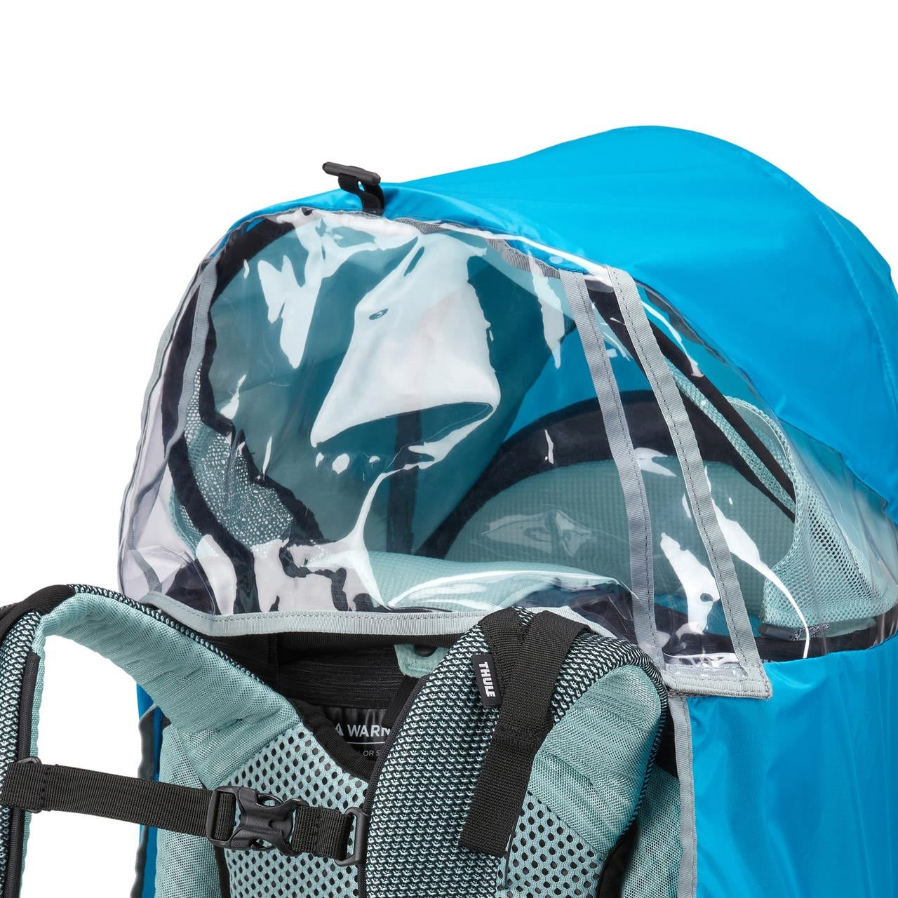 Husa de protectie ploaie pentru rucsacuri transport copii, Thule, Sapling Child Carrier, Albastru deschis