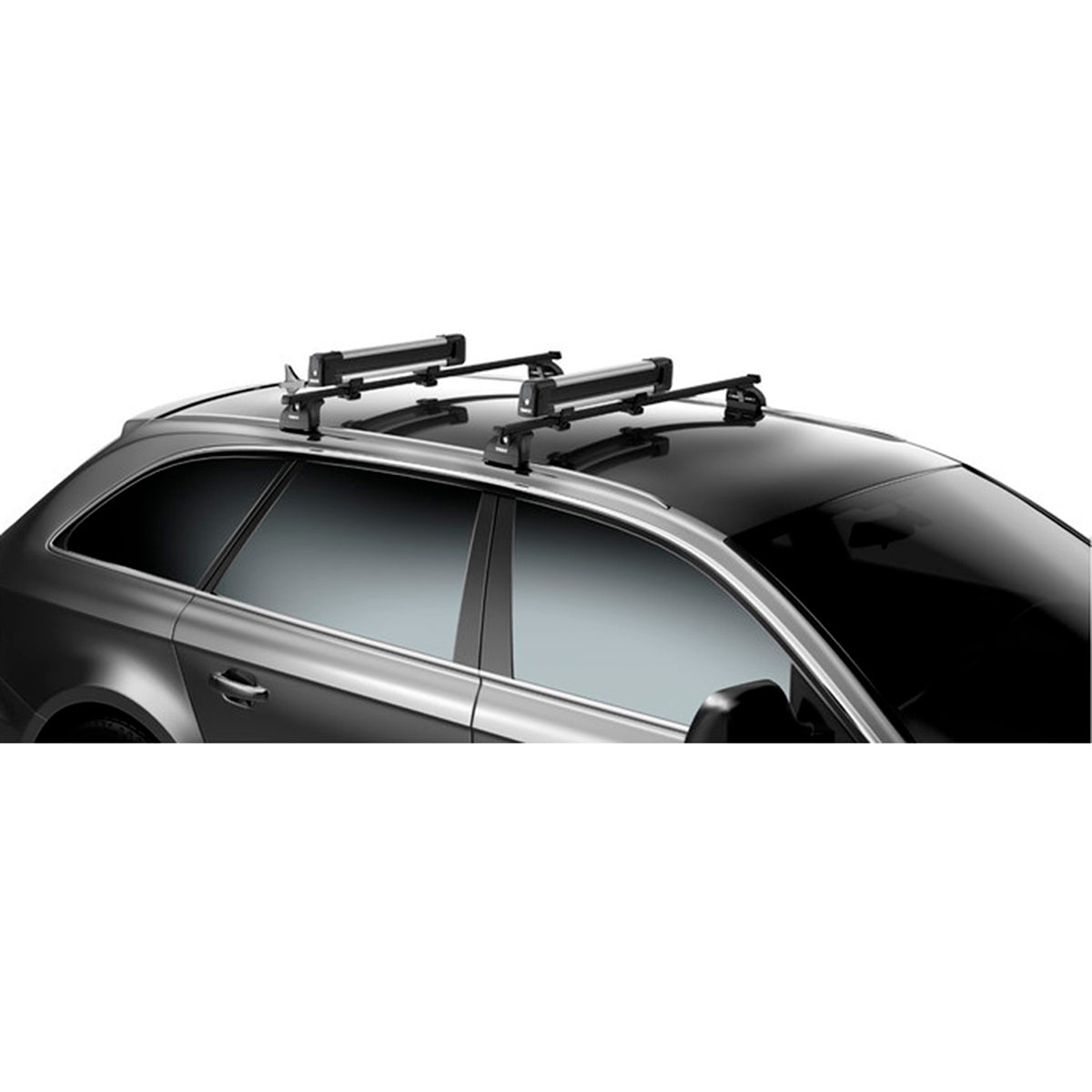 Suport 2 perechi schiuri Thule SnowPack 7322 cu prindere pe bare transversale aluminiu cu profil T - Pack&Go