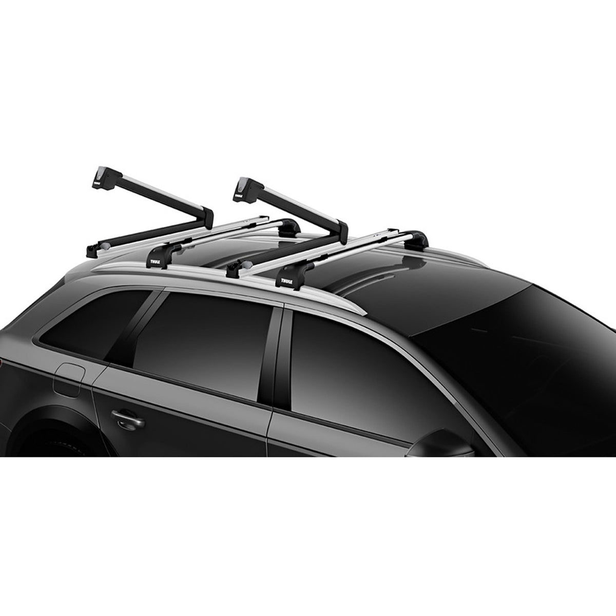 Suport 6 perechi schiuri Thule SnowPack 7326 cu prindere pe bare transversale aluminiu cu profil T - Pack&Go