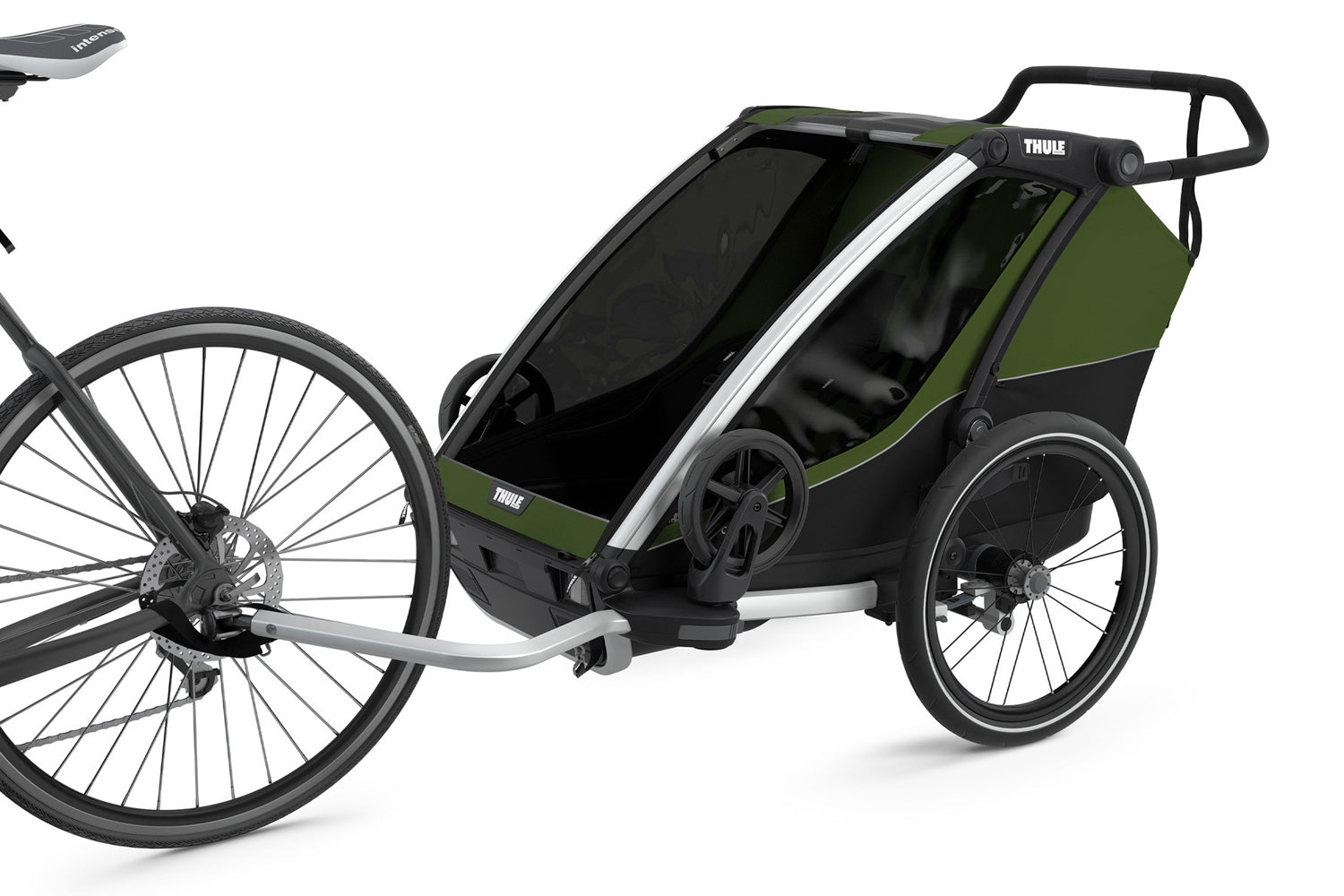 Carucior multisport Thule Chariot Cab 2,  Aluminum/Cypress Green
