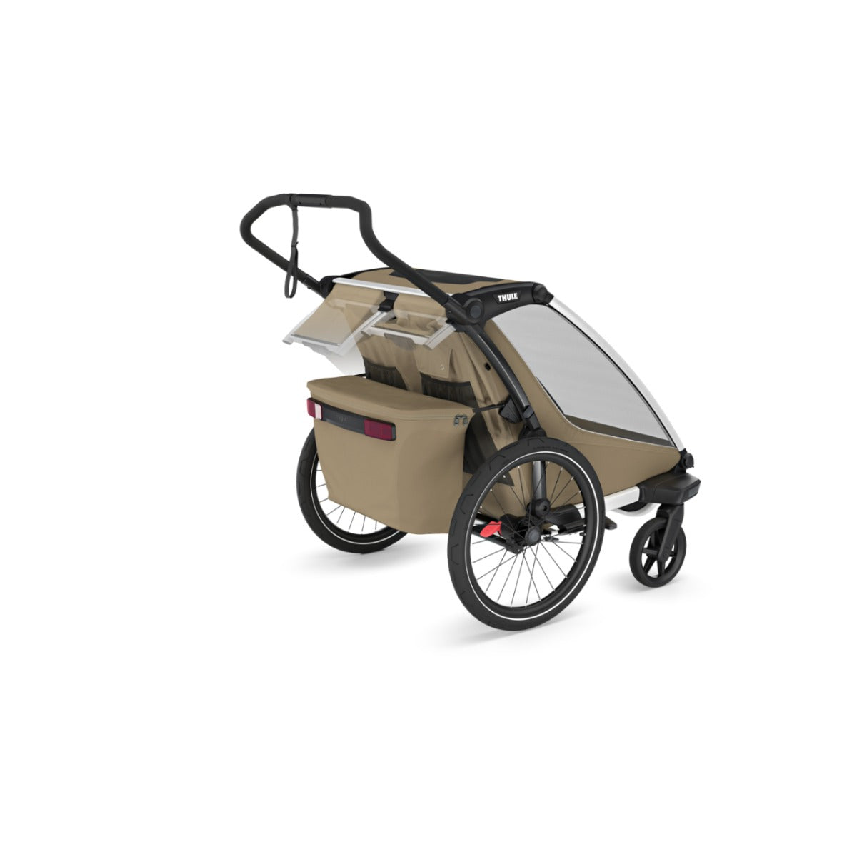 Carucior multisport double Thule Chariot Cross 2, Faded Khaki
