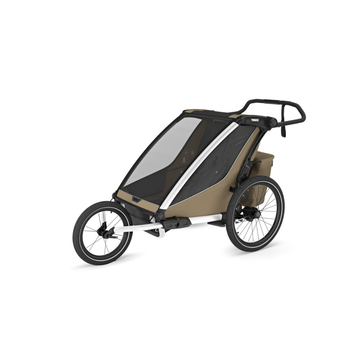 Carucior multisport double Thule Chariot Cross 2, Faded Khaki