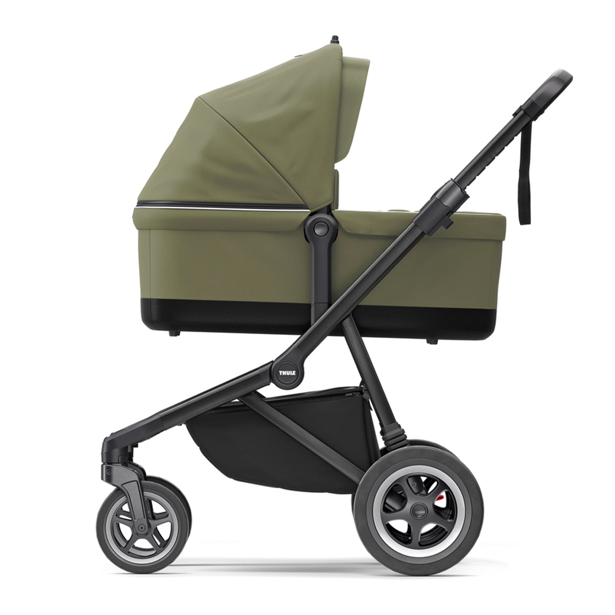 Carucior Thule SLEEK Cadru Negru si Copertina Soft Green (verde kaki)