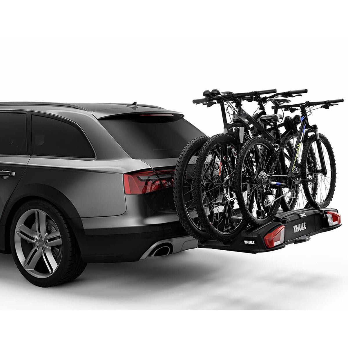 Suport  pentru 3 biciclete Thule VeloSpace 939 XT3 cu prindere pe carligul de remorcare (13pini) Negru