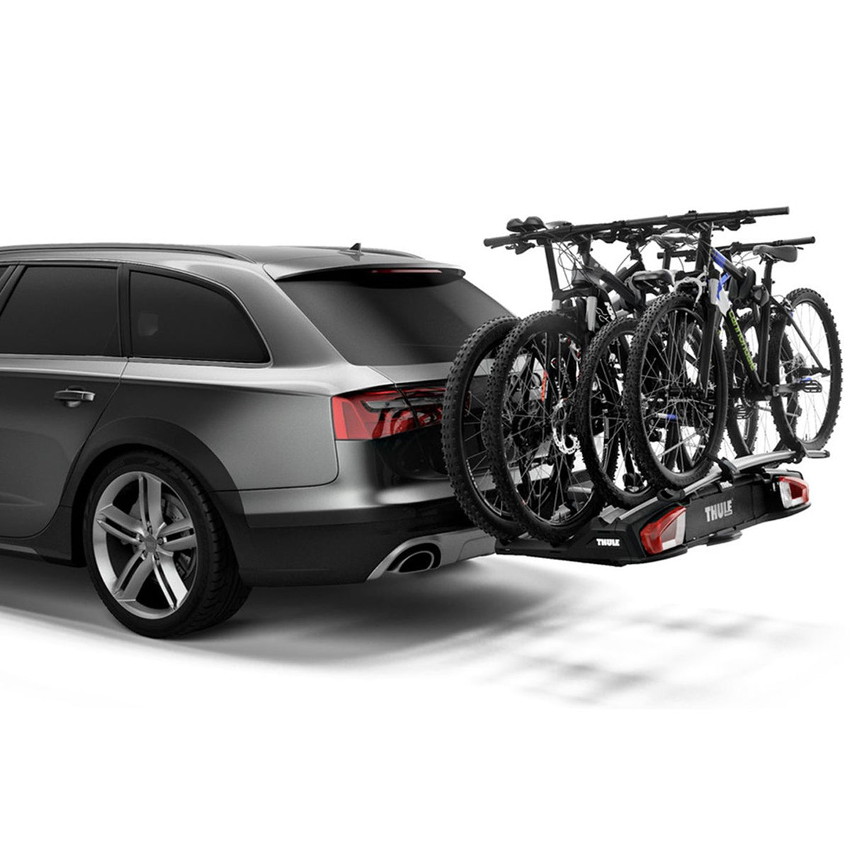 Suport  pentru 3 biciclete Thule VeloSpace 939 XT3 cu prindere pe carligul de remorcare (13pini) Argintiu/Negru