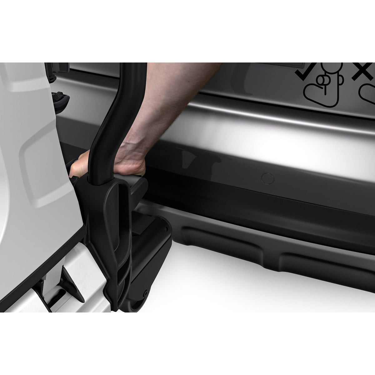 Suport biciclete Thule EasyFold XTF 3 cu prindere pe carligul de remorcare (13pini)- pentru 3 biciclete